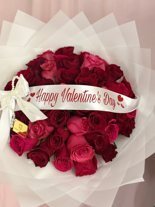 Rose Bouquet - 50 Roses